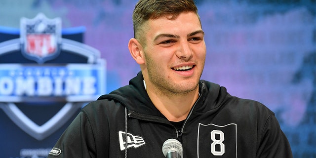 Cole Kmet might take over the Rob Gronkowski role in New England. (Photo by Alika Jenner/Getty Images)