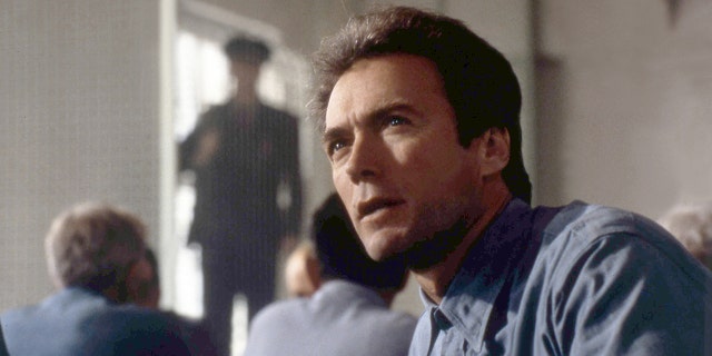 American actor Clint Eastwood on the set of 'Escape From Alcatraz,' directed by Don Siegel.