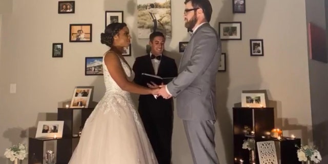 “We did not want people to have to choose between their health and our wedding,” Daphne Goujon said.