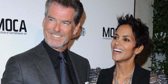 Pierce Brosnan and Halle Berry. (Photo by Jon Kopaloff/FilmMagic)