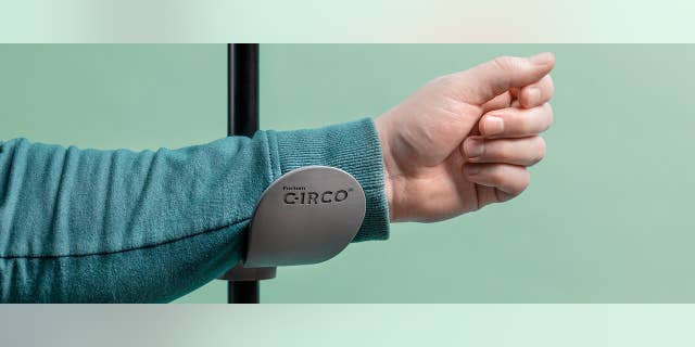 Clean energy company Fortum's hands-free door opener, the Fortum Vipu, is made from recycled plastic. (Fortum)