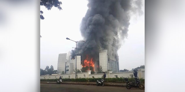 Christ Cathedral Indonesia outside Jakarta, where an Easter bombing plot by Islamic terrorists was thwarted, was engulfed in flames Monday morning.