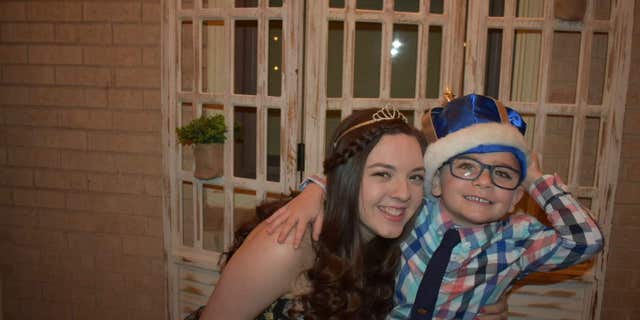 Prom queen Grayson and prom king Gene, pictured.