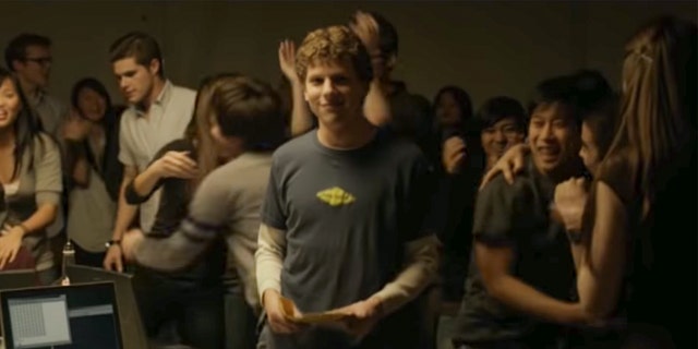 Jesse Eisenberg stars as real-life Facebook founder Mark Zuckerberg in the 2010 movie 'The Social Network.'