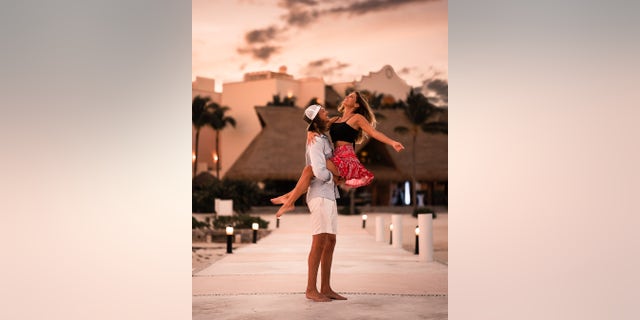 Kody Workman and Kelly Castille, pictured, run the popular account<br>
Positravelty for their 200K followers.