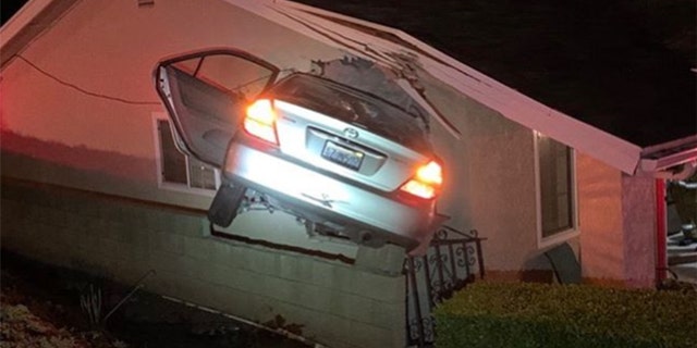 The occupants of the house, who were sleeping at the time of the crash, were not injured.