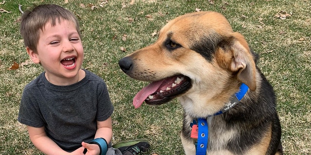 William and his adoptive dog, the aptly named Nelson