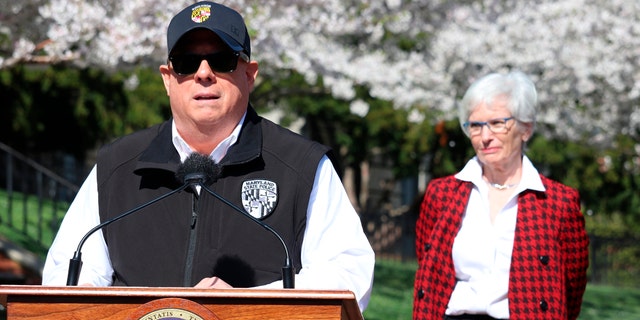 Maryland Gov. Larry Hogan announces a "stay-at-home" directive during a news conference on Monday, March 30, 2020, in Annapolis, Md.