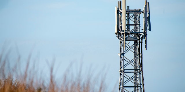 A mobile phone mast on January 18, 2020 in Cardiff, United Kingdom.