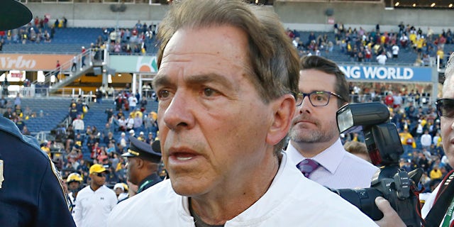 Alabama's Nick Saban says he's never sent an email or text -- ever. (Reinhold Matay-USA TODAY Sports)