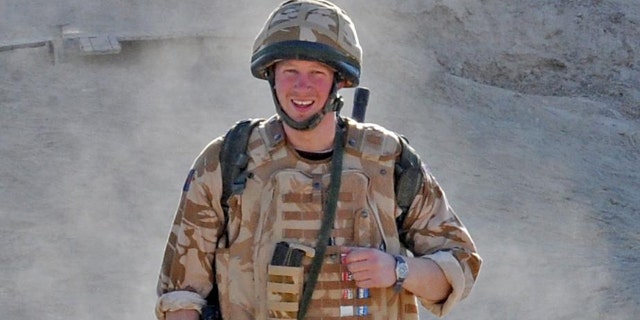 Prince Harry patrols through the deserted town of Garmisir on Jan. 2, 2008, in Helmand Province, Afghanistan.