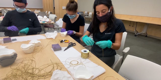 Dozens of students at Rowan University have been making face masks with 3D printers. (Rowan University)