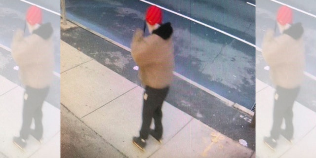 Nassau County police on Long Island say photo shows the man who robbed a Dunkin' Donuts Friday night in a coronavirus mask and in-line skates.