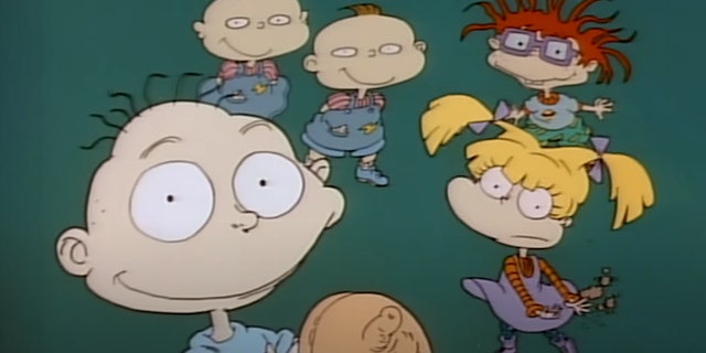 The main characters of 'Rugrats,' clockwise from top left: Lil, Phil, Chuckie, Angelica and Tommy.