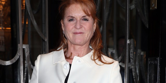 Sarah Ferguson arrives at Claridge's for the Hello! Mother & Daughter Afternoon Tea event to mark the International Day of the Girl on October 10, 2019 in London, England.