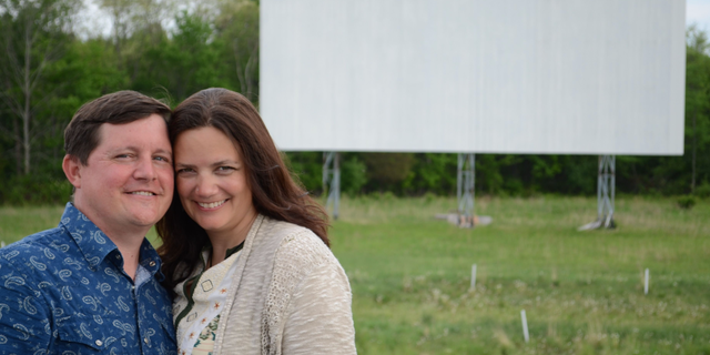 The proud owners of the Greenville Drive-in outdoor cinema in Grenville, New York. (Dwight Grimm)