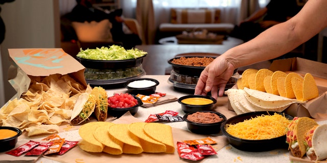 The limited-time-only taco bar, which is available for take-out or delivery, launches Friday at stores nationwide.