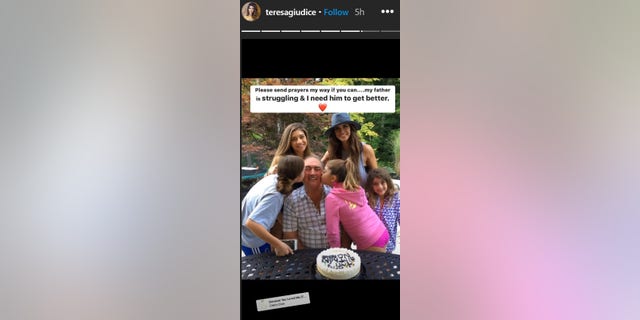 Teresa Giudice asked for prayers for her "struggling" father on Instagram.