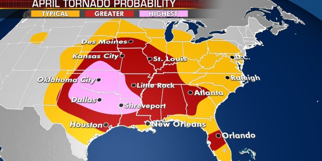 Tornado probably in the month of April.