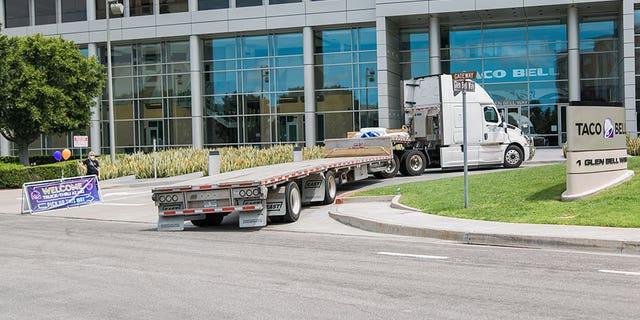 It caters to fire trucks, ambulances and other large vehicle that don’t fit in traditional drive-thrus.