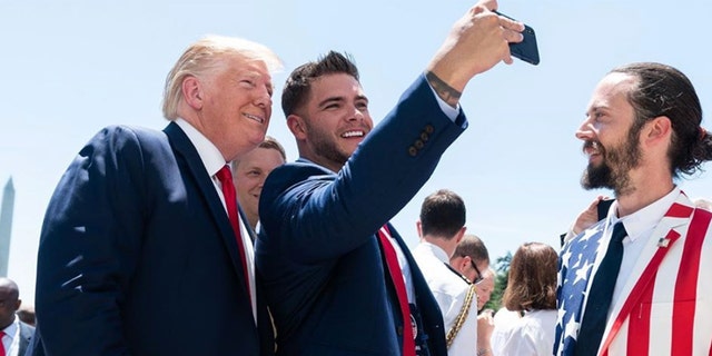 President Trump and Colin Wayne at the White House in July 2019. The photo was originally posted on Trump's Instagram account.