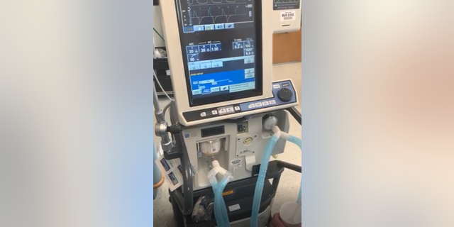Ventilator with 3D printed connector that enables more than one patient to use.
