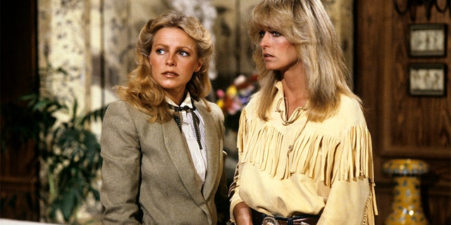 Cheryl Ladd, left, alongside Farrah Fawcett.
