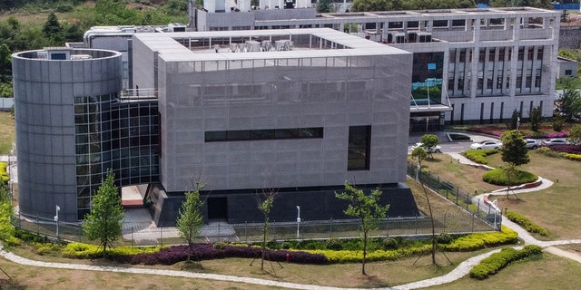 An aerial view shows the P4 laboratory at the Wuhan Institute of Virology in Wuhan in China's central Hubei province on April 17, 2020