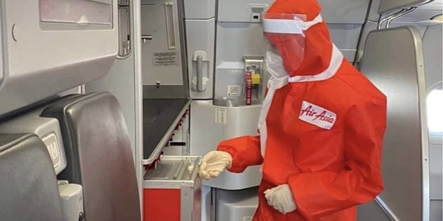 The suits are made of “breathable, yet sturdy material” and were launched on a recovery flight from Bangkok to Manila on Friday.
