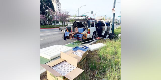 Police said officers found 192 rolls of toilet paper inside a stolen SUV on Tuesday.