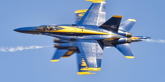 The Navy's Blue Angels (pictured) and the Air Force's Thunderbirds are known for their close-flying, high-speed aerial acrobatics.