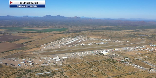 Bird's-eye view of the Pinal County Airpark in Arizona. They've taken in hundreds of planes from across the world. (Boneyard Safari)