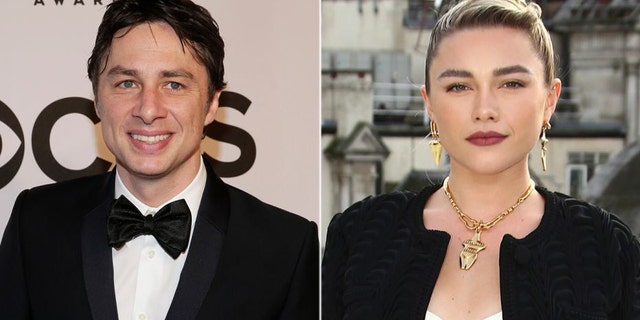 Florence Pugh is defending her relationship with Zach Braff to those critiquing their romance.