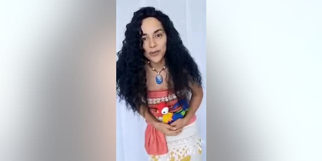 "She just squealed like crazy, she kept saying ‘mommy it’s Moana, mommy it’s Moana,’ she really got a kick out of that," the mom said.