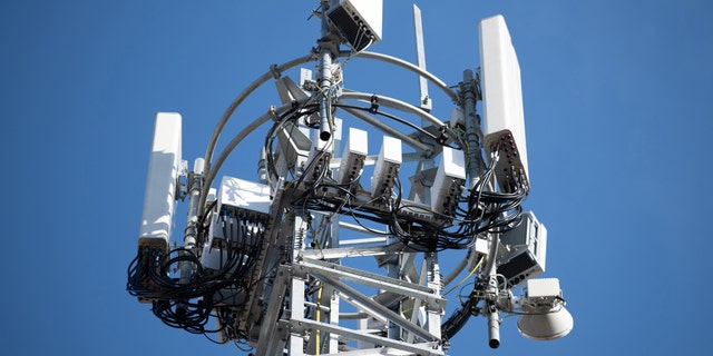A 5G mobile phone mast on April 04, 2020 in Cardiff, United Kingdom - file photo.