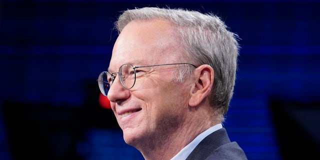 NEW YORK, NEW YORK - APRIL 16: Eric Schmidt, former chairman and CEO at GOOGLE visits Fox Business Network Studios on April 16, 2019 in New York City. 