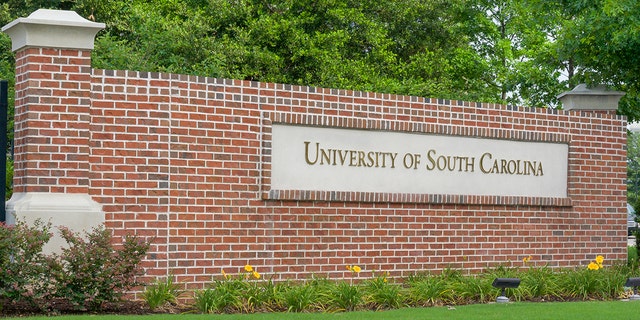COLUMBIA, SC/USA JUNE 5, 2018: Entrance sign and logo to the campus of the University of South Carolina.