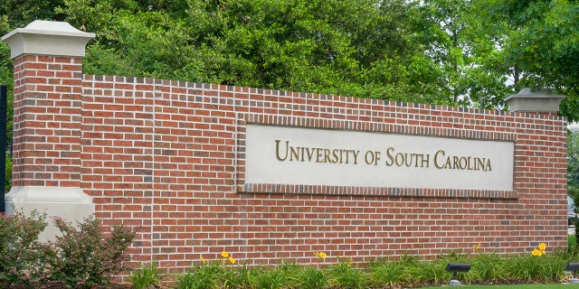 COLUMBIA, SC/USA JUNE 5, 2018: Entrance sign and logo to the campus of the University of South Carolina.