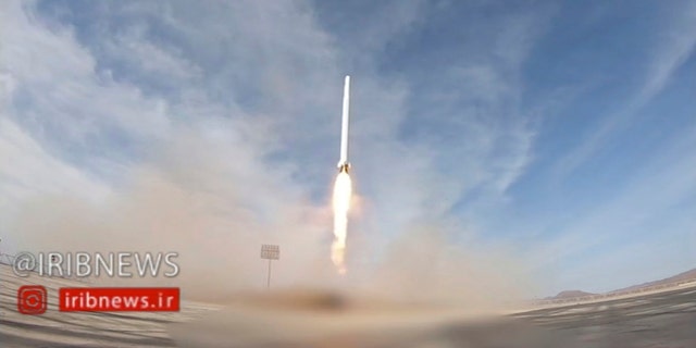 In this image taken from video, an Iranian rocket carrying a satellite is launched from an undisclosed site believed to be in Iran's Semnan province Wednesday, April 22, 2020.