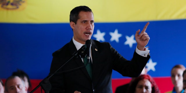 Venezuelan opposition leader Juan Guaido, who many nations have recognised as the country's rightful interim ruler, speaks during conference in Caracas, Venezuela March 9, 2020. REUTERS/Manaure Quintero - RC2IGF916NAY