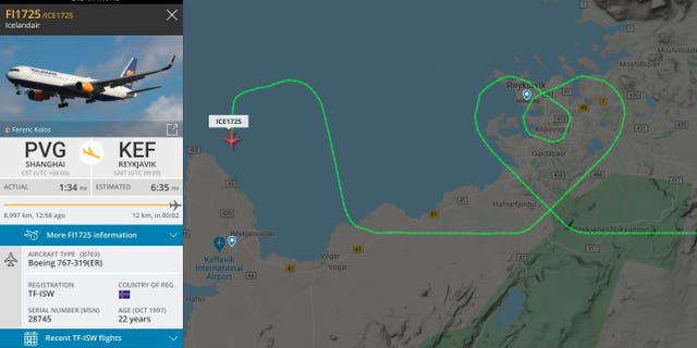It was an all-important journey of nearly 5,600 miles, as the Icelendair flight was reportedly importing much-needed medical supplies.
