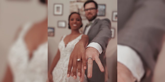 Florida couple Daphne and Chris Goujon also planned to get married at a Florida clubhouse, but instead tied the knot in their living room where a guest list of 60 people turned into 3,000 viewers, and claps and cheers were replaced by emojis and digital comments.