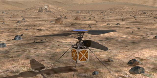 The Mars helicopter will travel with the rover to the Red Planet.