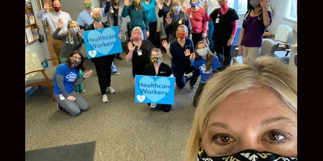 The 55-year-old, who pays out of pocket for all the materials, said she’s made about 400 masks.
