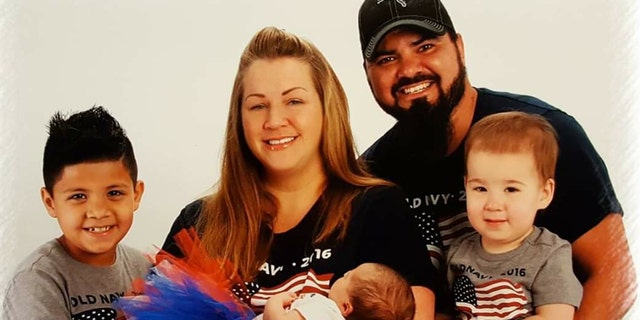 The Villegas family in Odessa, MO. The community rallied together after their house burnt down Sunday, March 29.