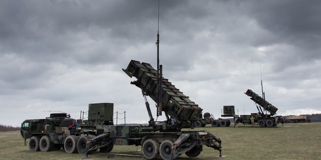 U.S. Soldiers with 5th Battalion, 7th Air Defense Artillery Regiment, 10th Army Air & Missile Defense Command install and check MIM-104 Patriot surface-to-air missile (SAM) systems for a readiness exercise at Oberdachstetten range complex, Ansbach Germany, March 13, 2019.