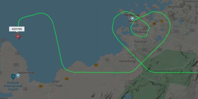 An Icelendair pilot recently thanked health care workers for their bravery and dedication during the coronavirus pandemic – by drawing a heart in the sky over hospitals in the capital city.