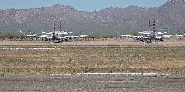 American Eagle planes fill Marana Regional Airport in southern Arizona.(Stephanie Bennett/ Fox News)