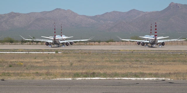 American Eagle planes fill Marana Regional Airport in southern Arizona.(Stephanie Bennett/ Fox News)