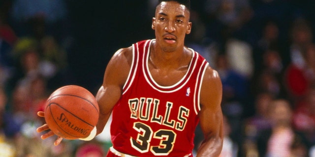 Scottie Pippen finished his career with the Bulls. (Photo by Focus on Sport via Getty Images)